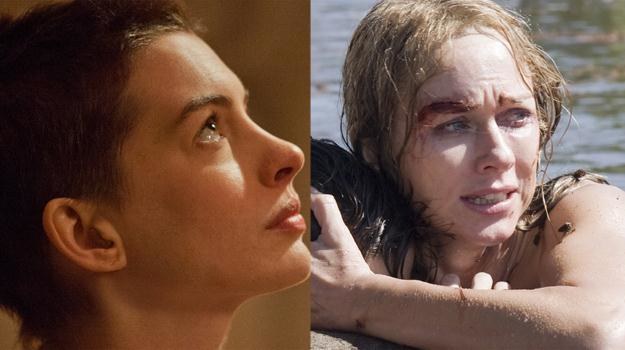 Anne Hathaway ("Les Miserables: Nędznicy") i Naomi Watts ("Niemożliwe") - obie mają szansę na Oscara /materiały prasowe