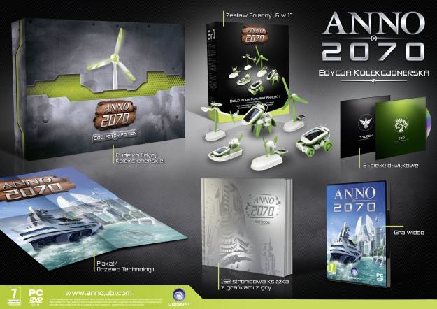 Anno 2070 i grafika prezentująca skład edycji kolekcjonerskiej /Informacja prasowa