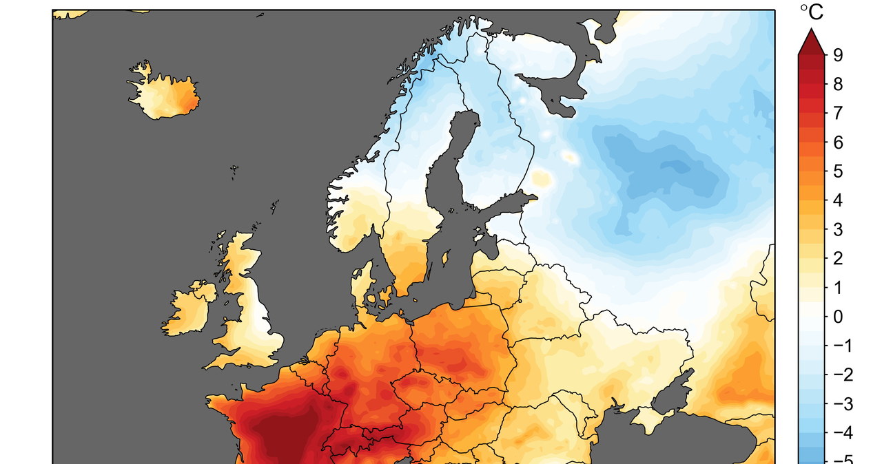 Anomalie pogodowe w czerwcu 2019 .Fot. ECMWF, Copernicus Climate Change Service /materiały prasowe