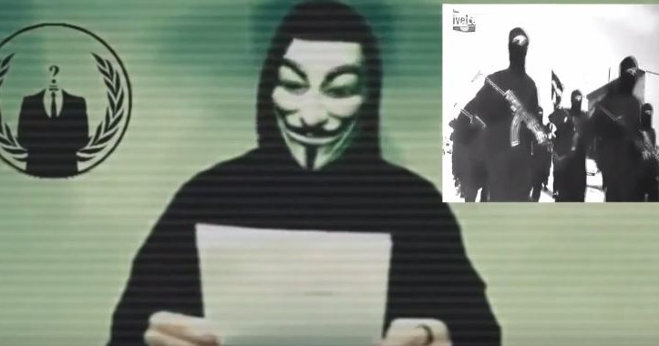 Anonimowi po raz kolejny wypowiadają wojnę Państwu Islamskiemu. Fot. Kanał youtube'owy Anonymous Official /YouTube