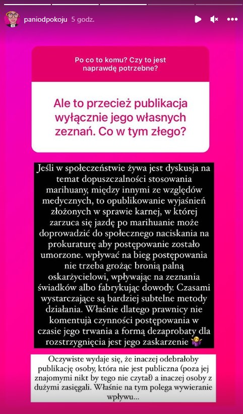 Antek Królikowski, Joanna Parafinowicz /screen Instastory z Instagrama @paniodpokoju /Instagram