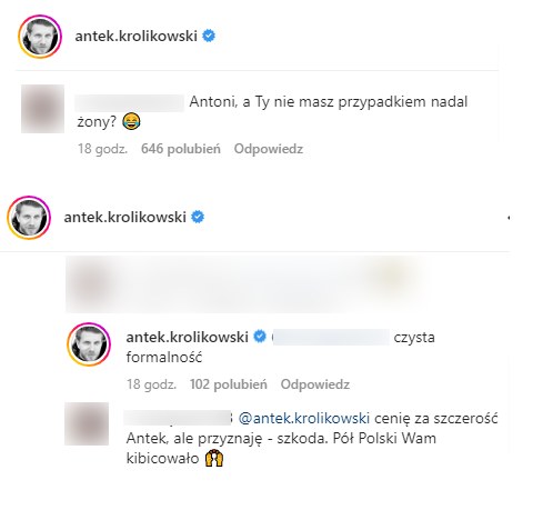Antek Królikowski na Instagramie odpowiada na hejterskie komentarze /@antek.krolikowski /Instagram