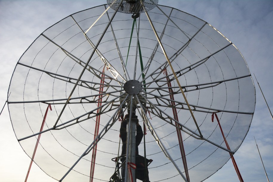 Antena do śledzenia satelitów /fot. AGH w Krakowie /Materiały prasowe