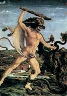 Antonio del Pollaiuolo, Herakles i hydra, ok. 1460-70 r. /Encyklopedia Internautica