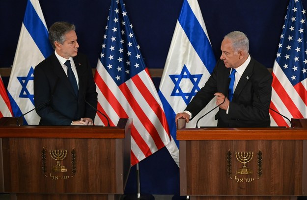 Antony Blinken i premie Izraela Benjamin Netanjahu /GPO/CHAIM CHAIM HANDOUT /PAP/EPA
