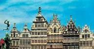 Antwerpia, kamienice przy rynku /Encyklopedia Internautica