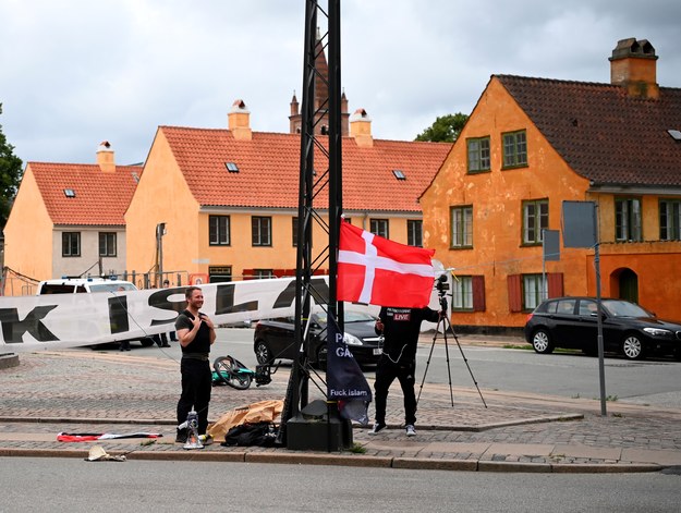 Antyislamski protest w Danii /THOMAS SJOERUP /PAP/EPA