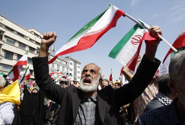 Antyizraelskie protesty w Teheranie /Abedin Taherkenareh   /PAP/EPA