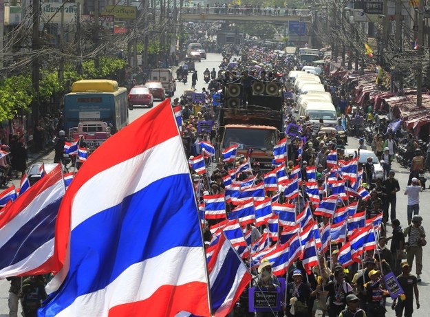 Antyrządowa manifestacja w Bangkoku /NARONG SANGNAK    /PAP/EPA