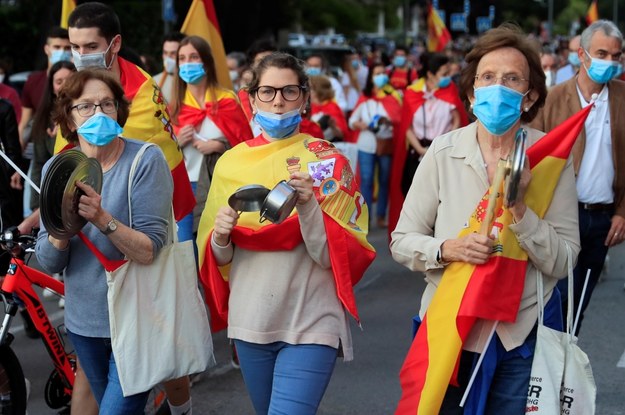 Antyrządowe protesty w Hiszpanii /FERNANDO ALVARADO /PAP/EPA