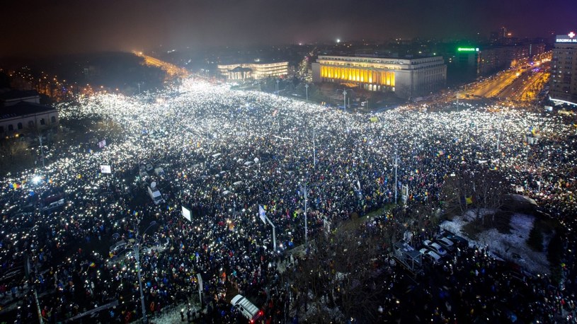 Antyrządowe protesty w Rumunii /DAN BALANESCU /PAP/EPA