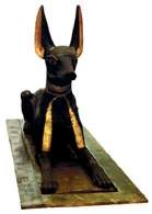 Anubis, figurka z grobu Tutanchamona /Encyklopedia Internautica