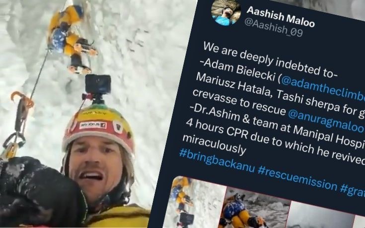 Anurag Maloo podziękował Adamowi Bieleckiemu oraz Mariuszowi Hatali (fot. Twitter/Instagram) /