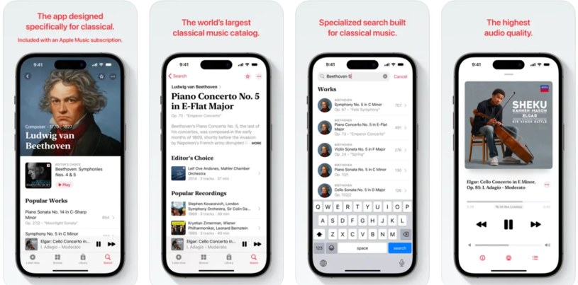 Aplikacja Apple Music Classical jest już dostępna do pobrania w AppStore. Ile kosztuje i co zawiera w bibliotece? /Apple /Informacja prasowa
