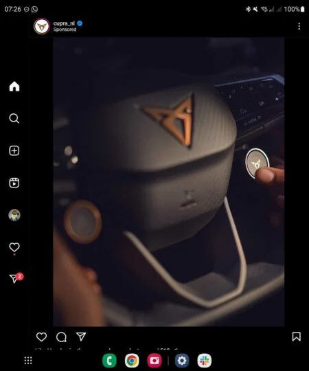 Aplikacja Instagram na smartfonie Samsung Galaxy Z Fold 5. /Sammobile /materiał zewnętrzny