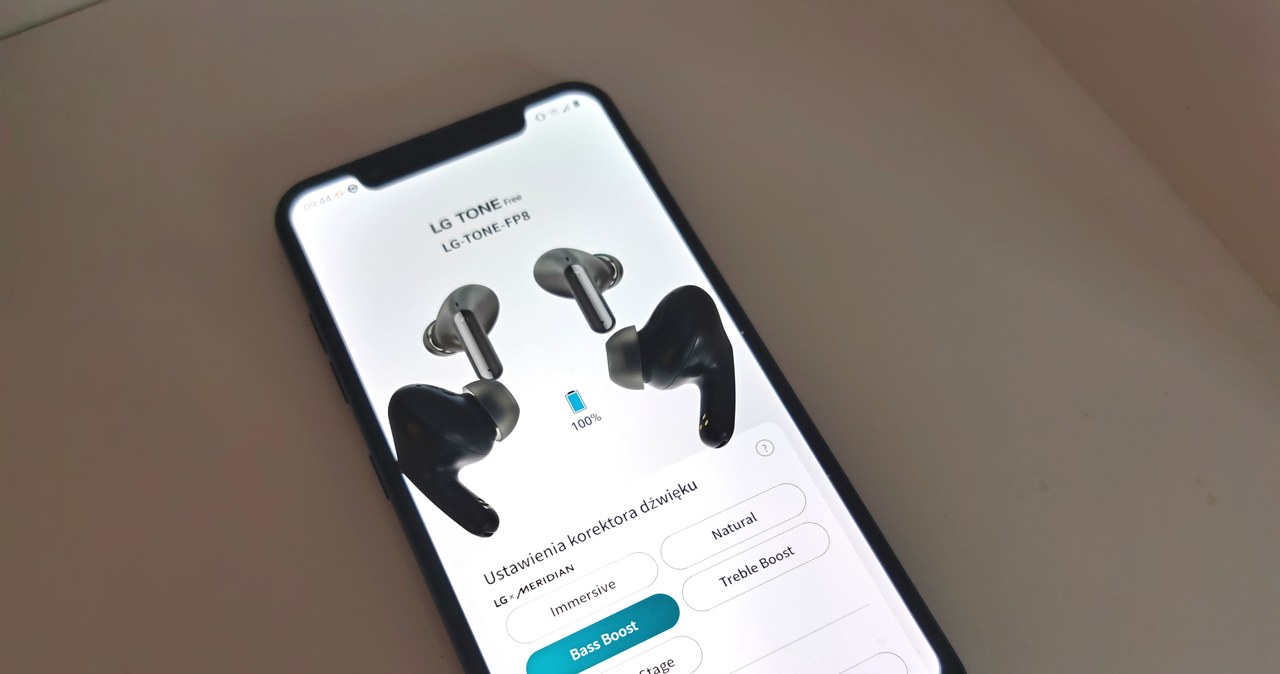 Aplikacja LG Tone Free okazuje się bardzo przydatna /INTERIA.PL
