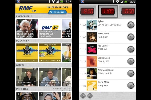 Aplikacja RMF FM dla systemu Android /materiały prasowe