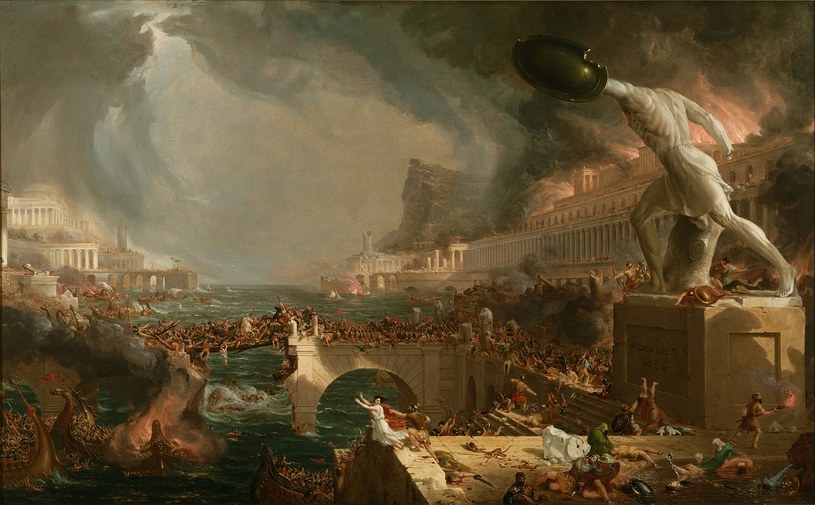 Apokaliptyczna wizja upadku starożytnego Rzymu przedstawiana w kulturze wiązała się po części ze zmianami klimatycznymi okresu /Thomas Cole
