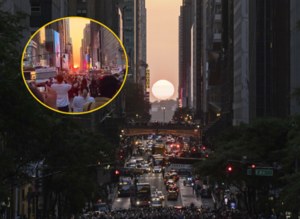 Apokaliptyczny zachód słońca w Nowym Jorku. To zjawisko Manhattanhenge