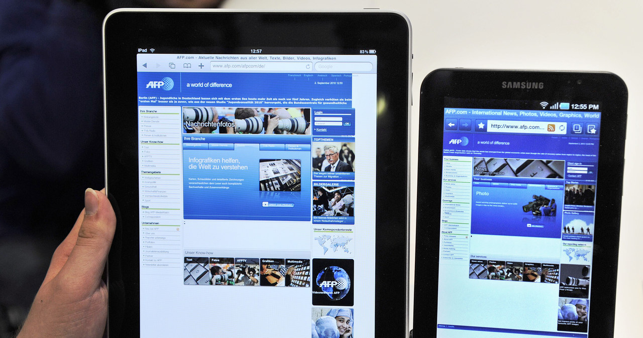 Apple i Samsung panują na rynku tabletów /AFP