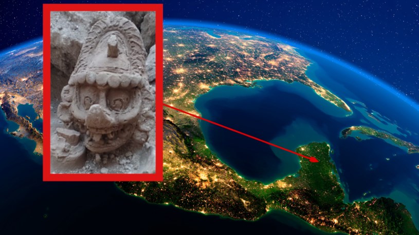 Archeolodzy odkryli rzeźbą enigmatycznego boga Majów. Przeraża swoim "uśmiechem" /inahmx /Instagram