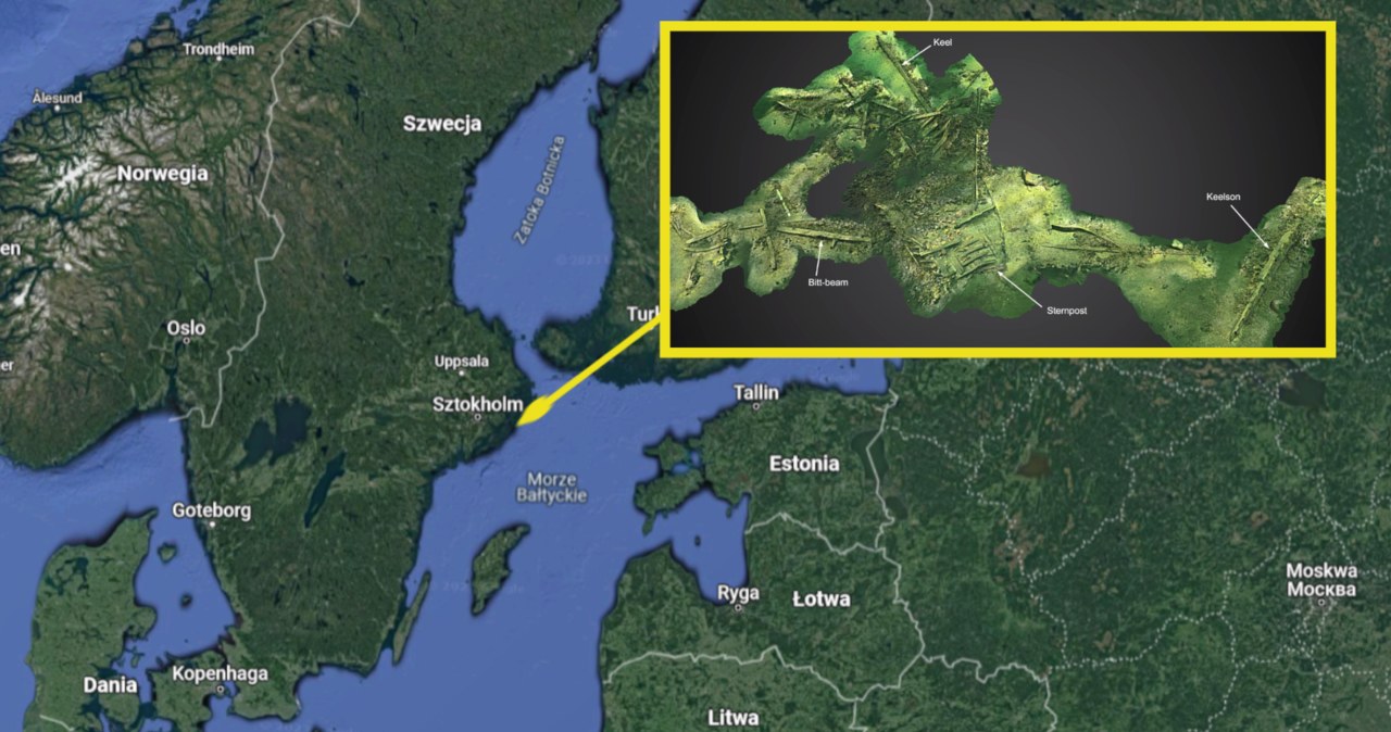 Archeolodzy zbadali tajemnice wraku średniowiecznego okrętu, który zatonął u wybrzeży Szwecji /Google Maps /materiał zewnętrzny