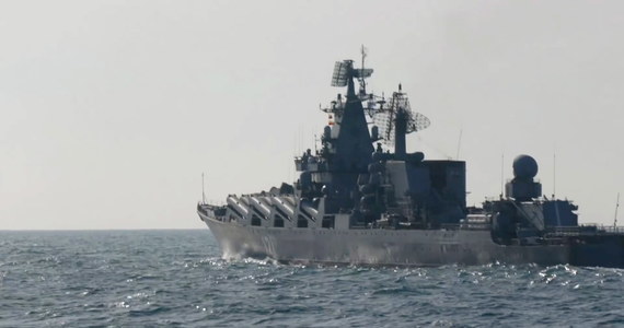 Archiwalne zdjęcie krążownika "Moskwa" /RUSSIAN DEFENCE MINISTRY /PAP/EPA