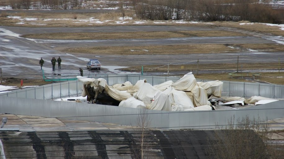 Archiwalne zdjęcie wraku Tu-154M /Michał Dukaczewski /Michał Dukaczewski, RMF FM