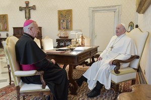 Arcybiskup Gądecki spotkał się z papieżem. Mówił o potępieniu ataku Rosji na Ukrainę