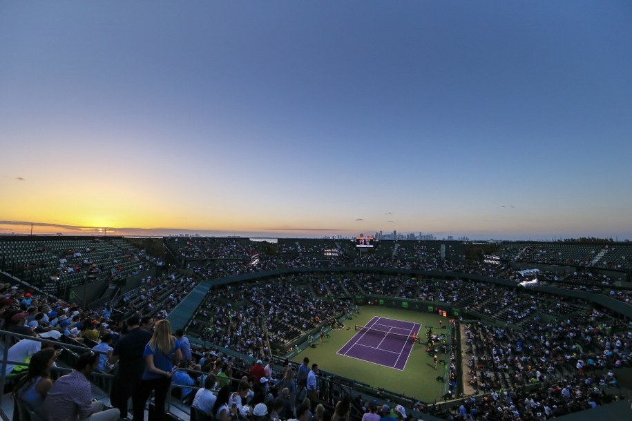 Arena tenisowych zmagań w Miami Open /ERIK S. LESSER /PAP/EPA