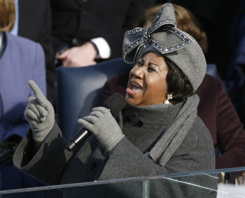Aretha Franklin, królowa muzyki soul śpiewa dla Baracka Obamy. /Jason Reed/Reuters /123RF/PICSEL