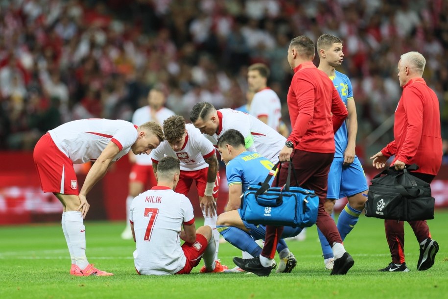 Arkadiusz Milik doznał kontuzji w meczu towarzyskim z Ukrainą / 	Leszek Szymański    /PAP