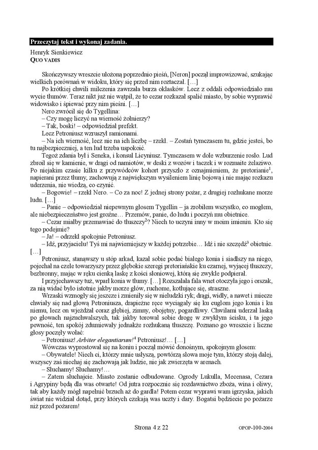 Arkusz CKE. Egzamin ósmoklasisty 2020, język polski, odpowiedzi /RMF24