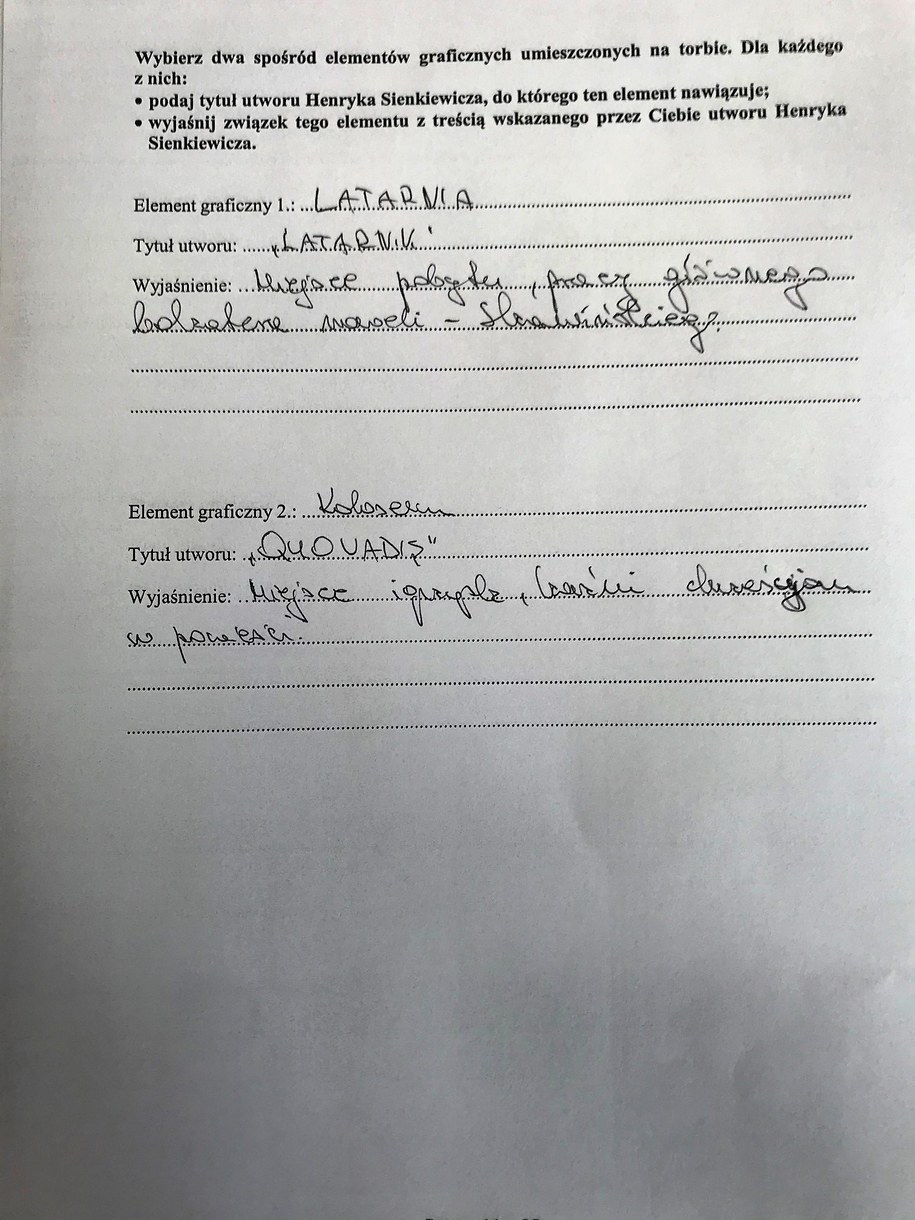 Arkusz CKE. Egzamin ósmoklasisty 2020, język polski, odpowiedzi /RMF24