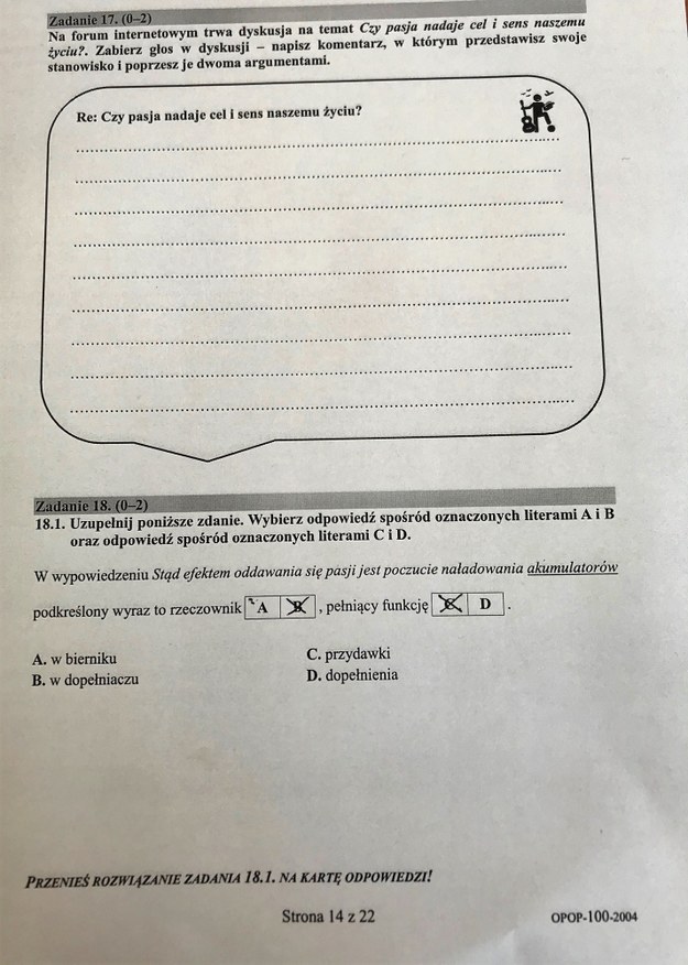 Arkusz CKE. Egzamin ósmoklasisty 2020, język polski, odpowiedzi /RMF24