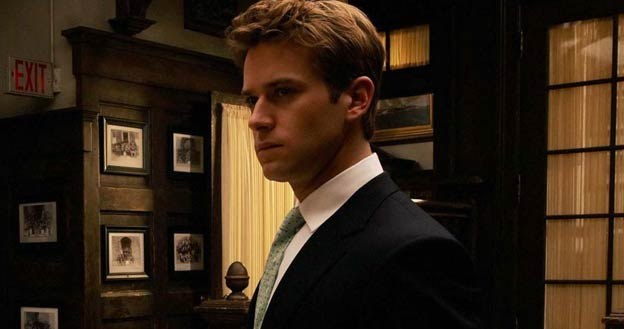 Armie Hammer w scenie z filmu "The Social Network" /materiały prasowe