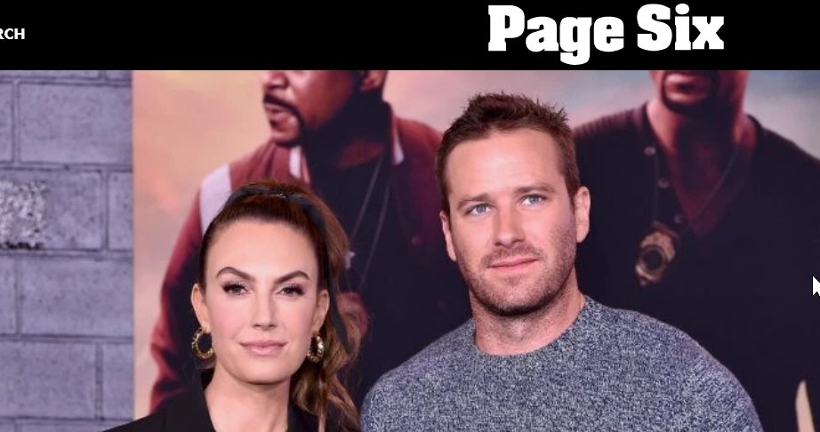 Armie Hammer z żoną Elizabeth Chambers /materiał zewnętrzny