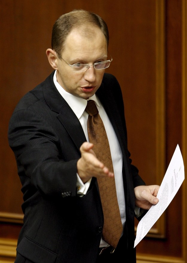 Arsenij Jaceniuk wypowiedział się kategorycznie przeciwko federalizacji Ukrainy /SERGEY DOLZHENKO /PAP/EPA
