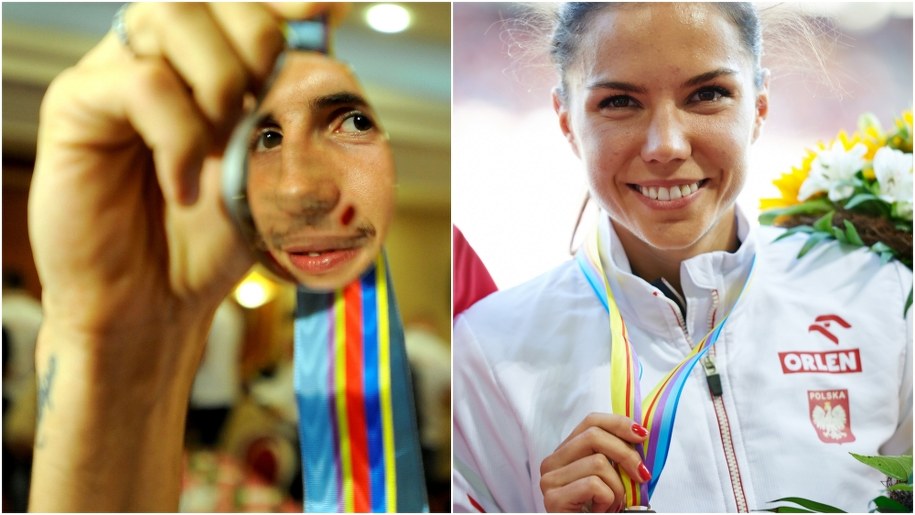 Artur Kuciapski i Joanna Jóźwik z medalami /Bartłomiej Zborowski/ Adam Warżawa /PAP