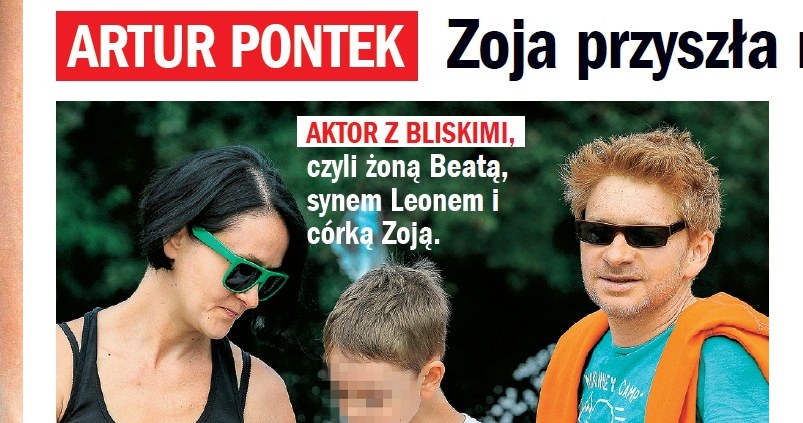 Artur Pontek z rodziną (Źródło: Rewia) /- /Rewia