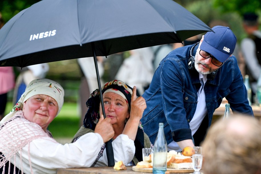 Artur Żmijewski i Anna Dymna na planie /Piotr Polak /PAP