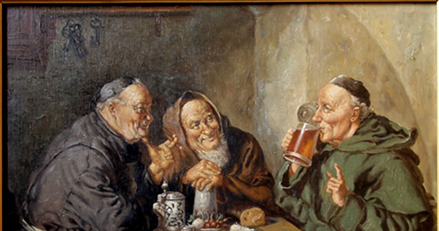 Arturo Petrocelli: Mnisi pijący piwo /materiały prasowe