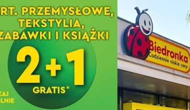 Artykuły przemysłowe 2+1 gratis w Biedronce. Potrzebna karta Moja Biedronka
