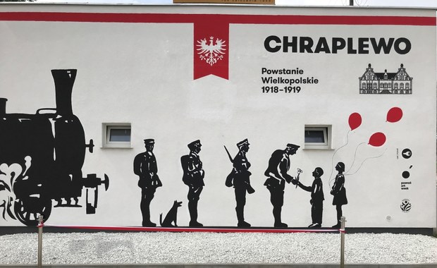 Artyści i mieszkańcy upamiętnili powstańców. Mural w wielkopolskim Chraplewie