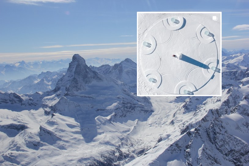 Artysta Daniel Ashram stworzył w Alpach lodowy zegar /danielarsham/Instagram /123RF/PICSEL