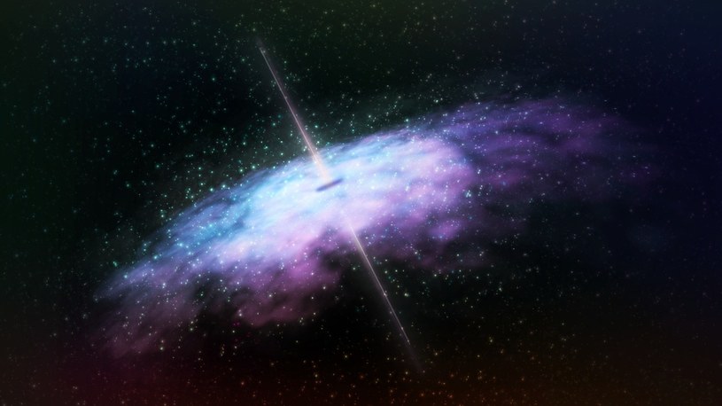 Artystyczna wizja czarnej dziury pośrodku galaktyki /Stephanie Felix /Pixabay.com