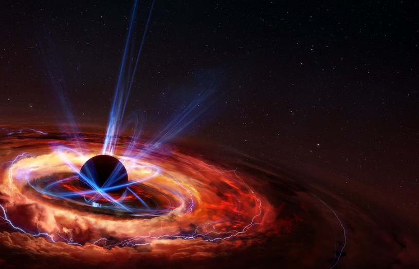Artystyczna wizja czarnej dziury z dyskiem spadającej na nią materii / Tobias Roetsch/Future Publishing via Getty /Getty Images