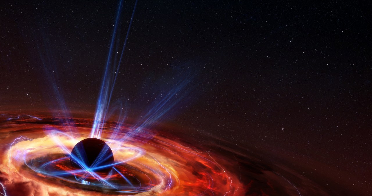 Artystyczna wizja czarnej dziury z dyskiem spadającej na nią materii / Tobias Roetsch/Future Publishing via Getty /Getty Images