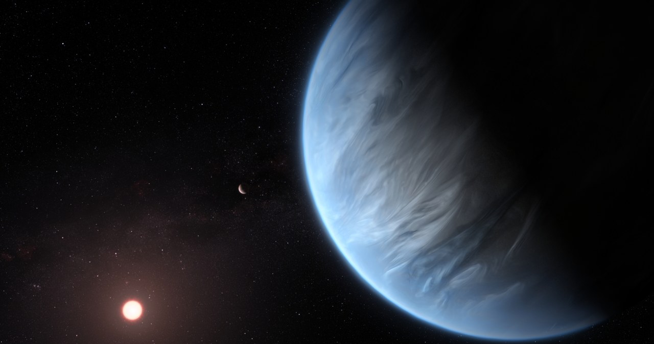 Artystyczna wizja egzoplanety K2-18b /NASA/Hubble /domena publiczna