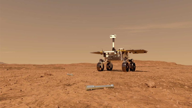 Artystyczna wizja łazika Sample Fetch Rover na powierzchni Marsa. Udział w jego konstrukcji mogą mieć Polacy /NASA/JPL-Caltech /NASA
